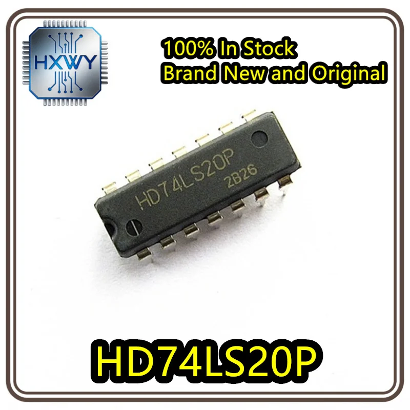 (10/50 units) 74LS20 HD74LS20P Dual 4-input AND gate DIP14 Brand new original in stock Electronic device IC