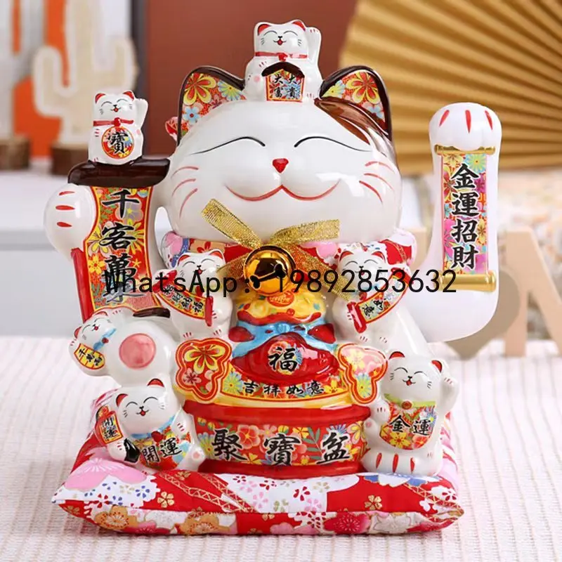 

P1 12 inch beckoning store opening home living room to send customers gifts battery lucky cat ornament