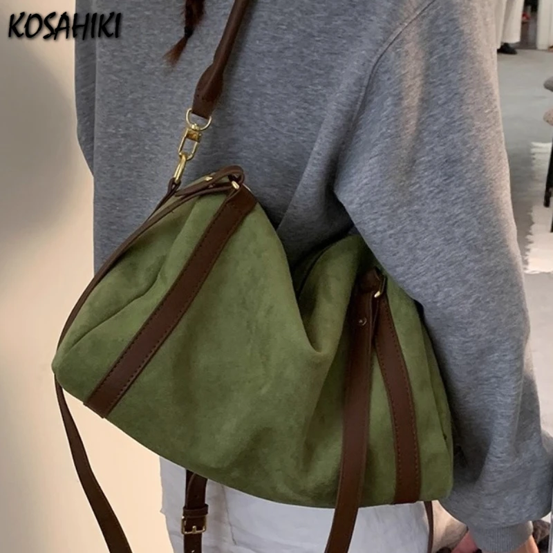 

Vintage Y2k Aesthetic Fashion Simple Women's Handbags High-capacity Grunge Casual Shoulder Bag Streetwear Trendy Crossbody Bags
