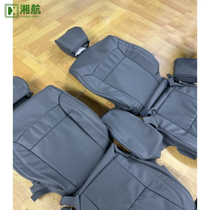 Suitable  for 2005 Toyota Crown  Black Nappa Leather Full Replacement Car Seat Cover
