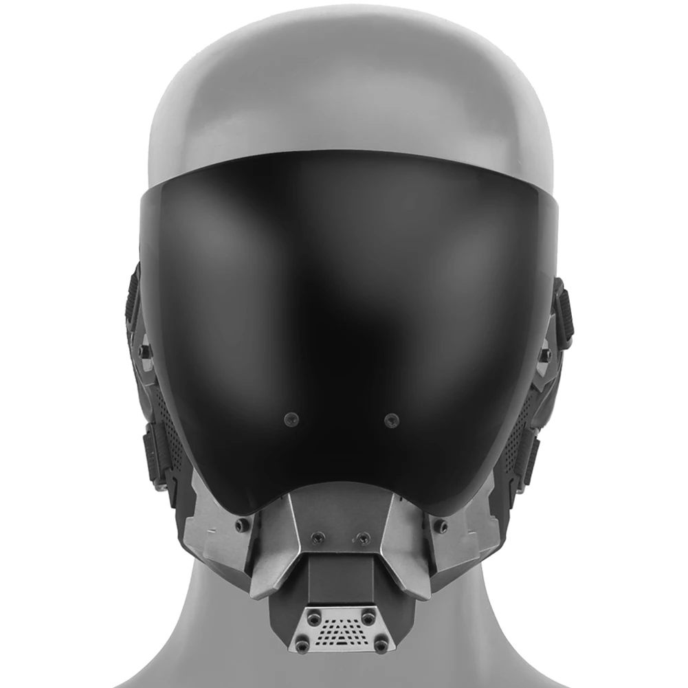 Airsoft Mask Face Mask Military Outdoor Sport CS Tactical Cyberpunk Mask Protective Eye Protection Mask Adjustable Cosplay