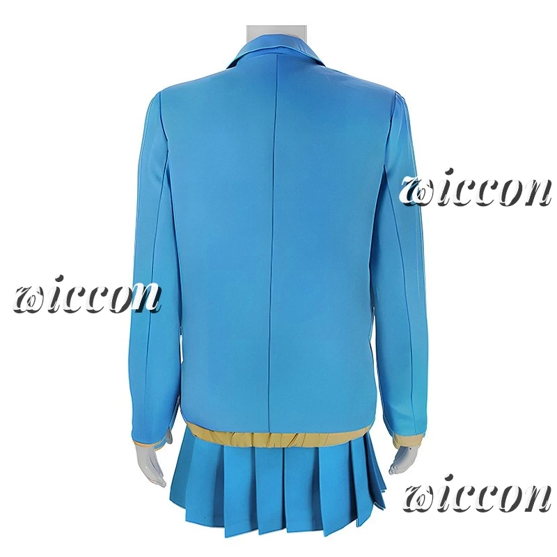 أنيمي الأزرق صندوق تشيناتسو كانو تأثيري حلي شعر مستعار زي مدرسي تنورة آو نو هاكو هينا تشونو حفلة الهالوين للنساء مجموعة