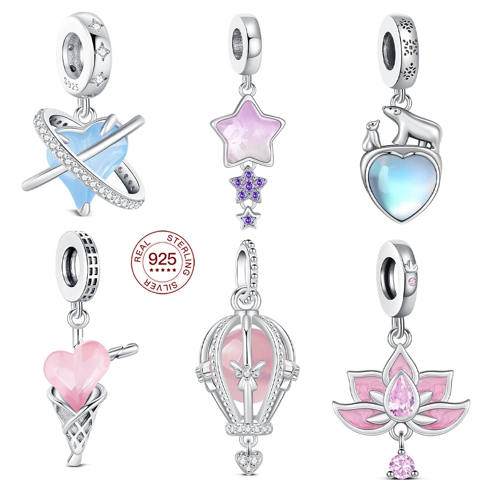 

Однослойные подвески из стерлингового серебра 925 пробы, изготовление ювелирных изделий для оригинального браслета, сделай сам, женские вечерние ювелирные изделия, подарки для влюбленных