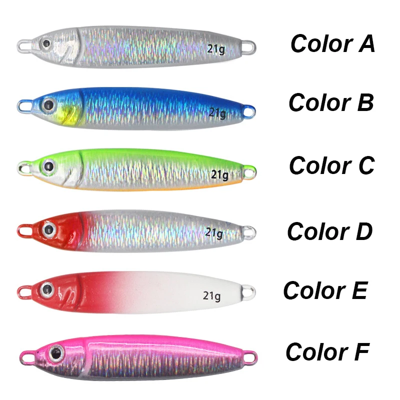 YUCONG 1PX Metal Fishing Lure 10-14-21-30g Micro Jigs Spoon S-Shape Trolling Jigging Bait Sinking Hard Wobbler Cebos Pesca Isca