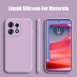 Liquid Silicone Case For Motorola Moto Edge 50 Pro G85 G84 G54 G34 G35 5G For Moto Edge 50 Fusion Edge 40 Neo E13 G14 G24 Coque