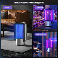 ABUH-Bug Zapper Indoor Outdoor, Electric Mosquito Killer Lamp With Silent Fan, Smart Sensor Mosquito Trap For Home Villa Yard