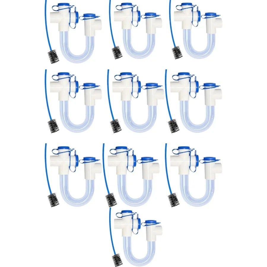 مصيدة مكثف شفافة 3/4 SCH40 مع فرشاة تنظيف المستوى التالي مصيدة PVC U مع منافذ سهلة التنظيف مكون أساسي لضمان O #1