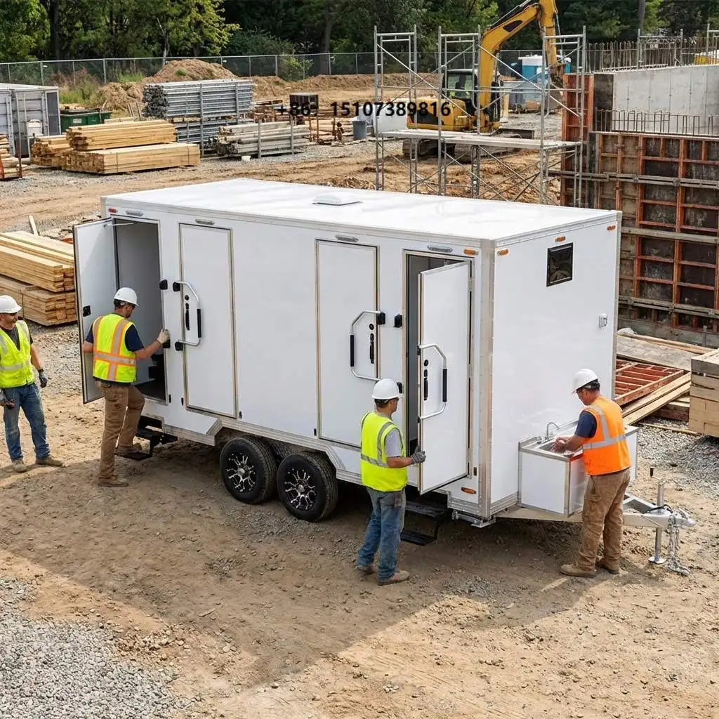 Advanced Technology Mobile Restroom Trailer Portable Toilet with Vacuum Flush Option for High-end Export