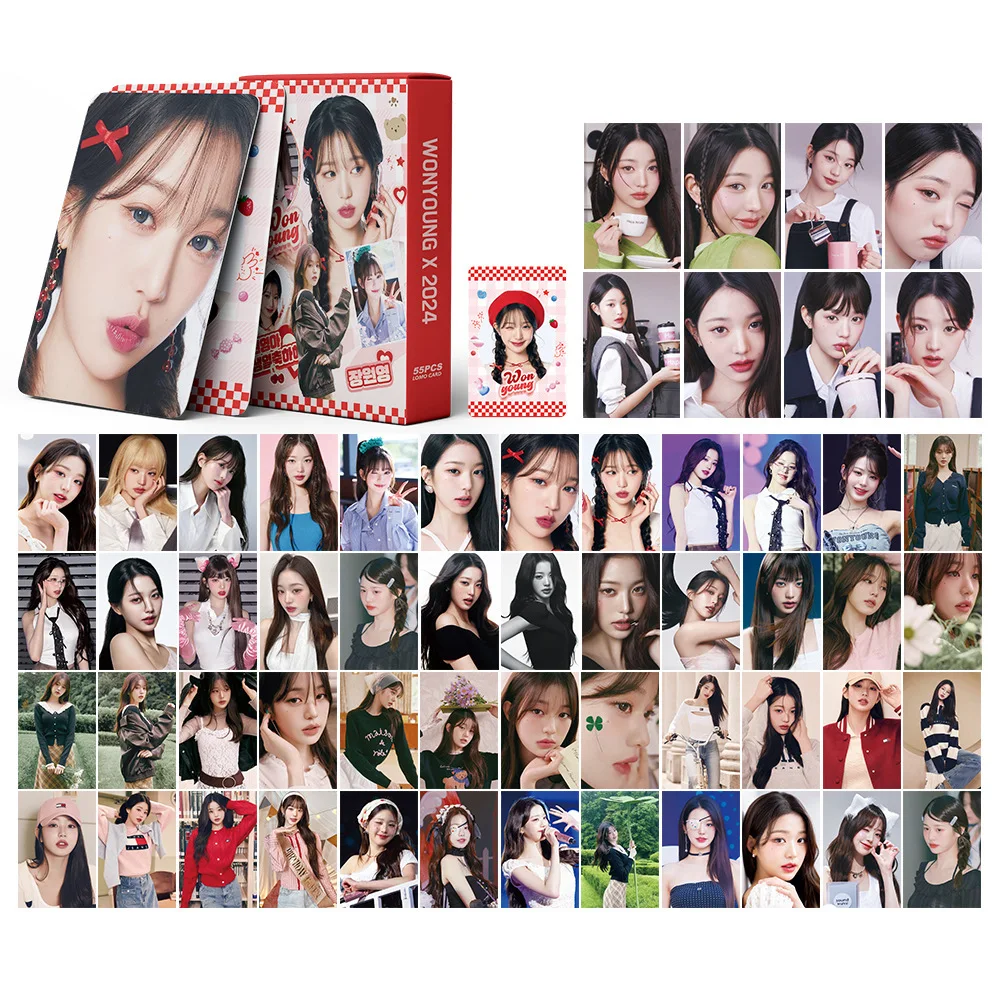 Peripheral Small Zhang Yuanying Wonyoung Support Selfie Photo Card 55 Boxed Ins