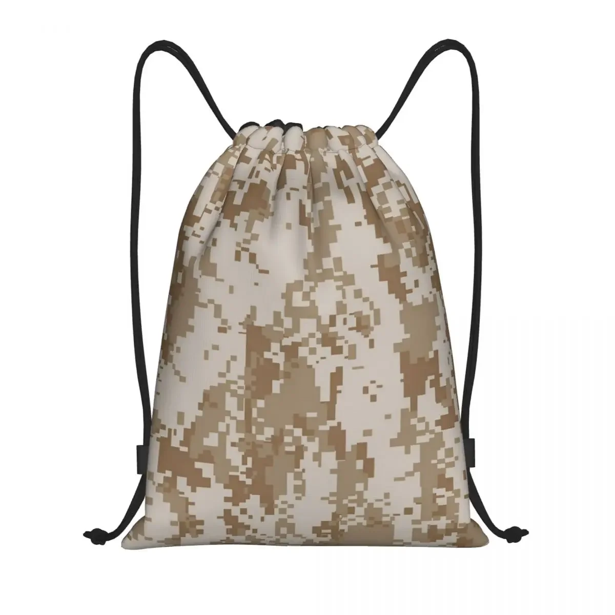 Custom Digital Desert Camo Drawstring Backpack Bags Men Women Lightweight Camouflage Gym Sports Sackpack Sacks for Shopping