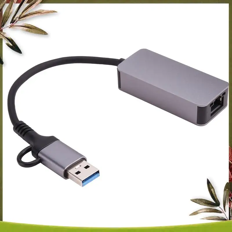 جديد-2.5 جيجابت إيثرنت محول Type-C USB 3.0 إلى RJ45 LAN 2500Mbps عالية السرعة 2.5G بطاقة الشبكة لأجهزة الكمبيوتر المحمول NAS