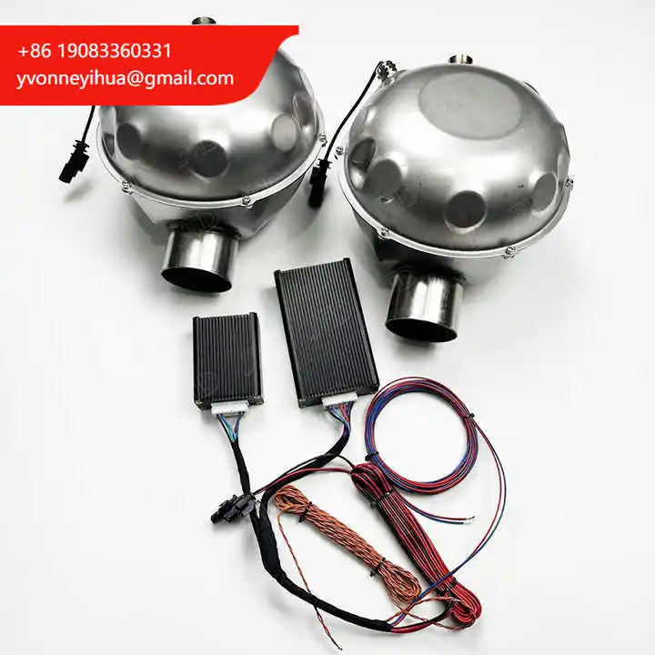 JTLD Stainless Steel Mirror Polished Car Exhaust Electric Active Sound System Speakers Booster Exhaust Drums Electronic