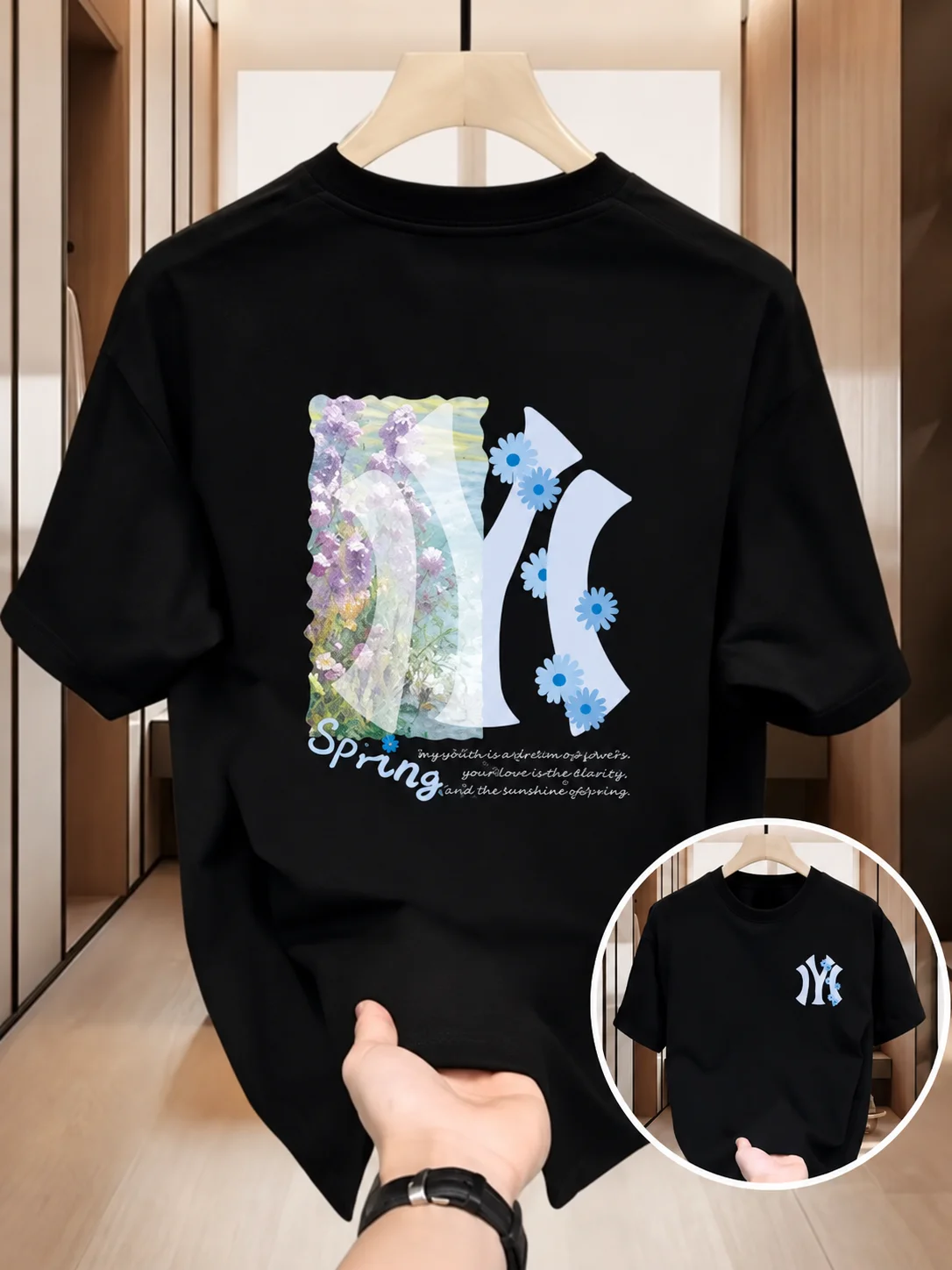New Style Cotton Men's and Women's Universal Short-Sleeved Round-Neck Summer Fashion Loose-Fitting Casual Cotton T-Shirt