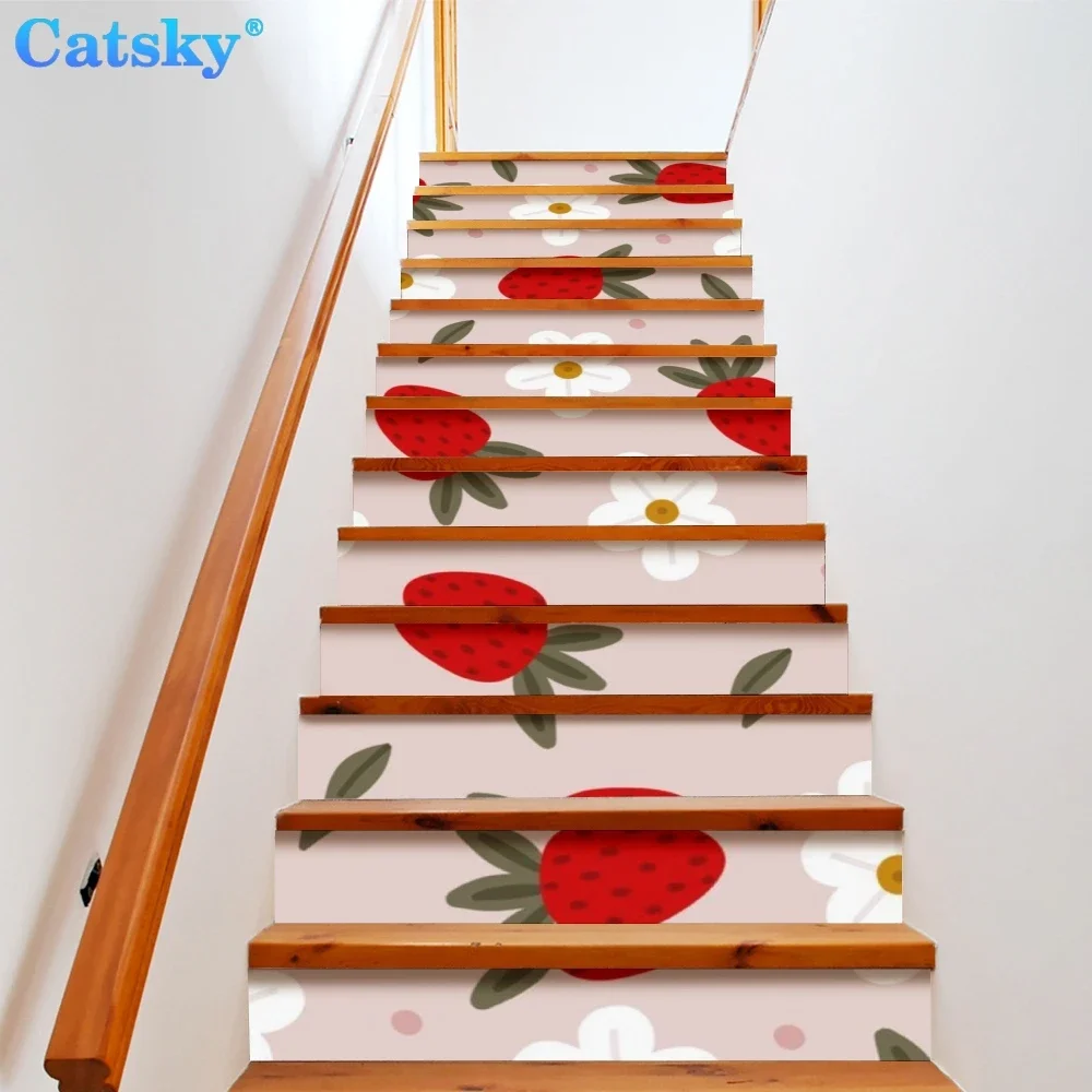 Frangipani sticker decal decoration home bookstore wallpaper wallpaper decoration stair step sticker waterproof pvc