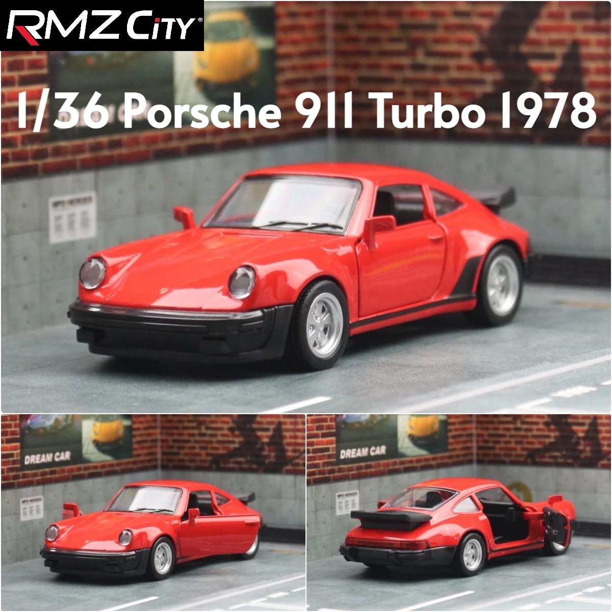 1/36 Porsche 911 Toy Car Model RMZ CiTY Miniature Racing Free