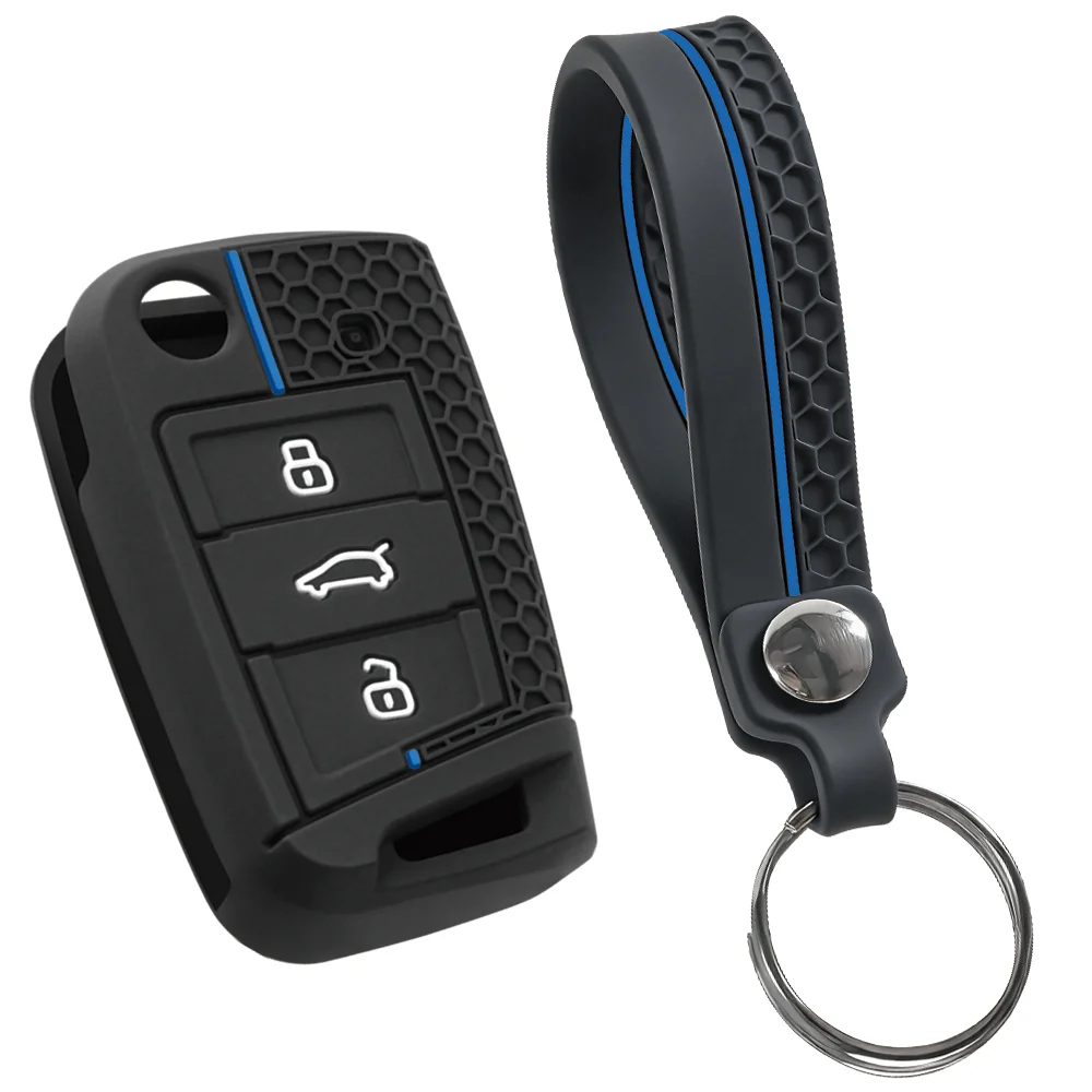 For VW golf 7 GTI POLO T-Cross T-Roc touran Tiguan Skoda Octavia Rapid kodiaq Fabia Seat Ibiza leon Ateca Arona key case cover