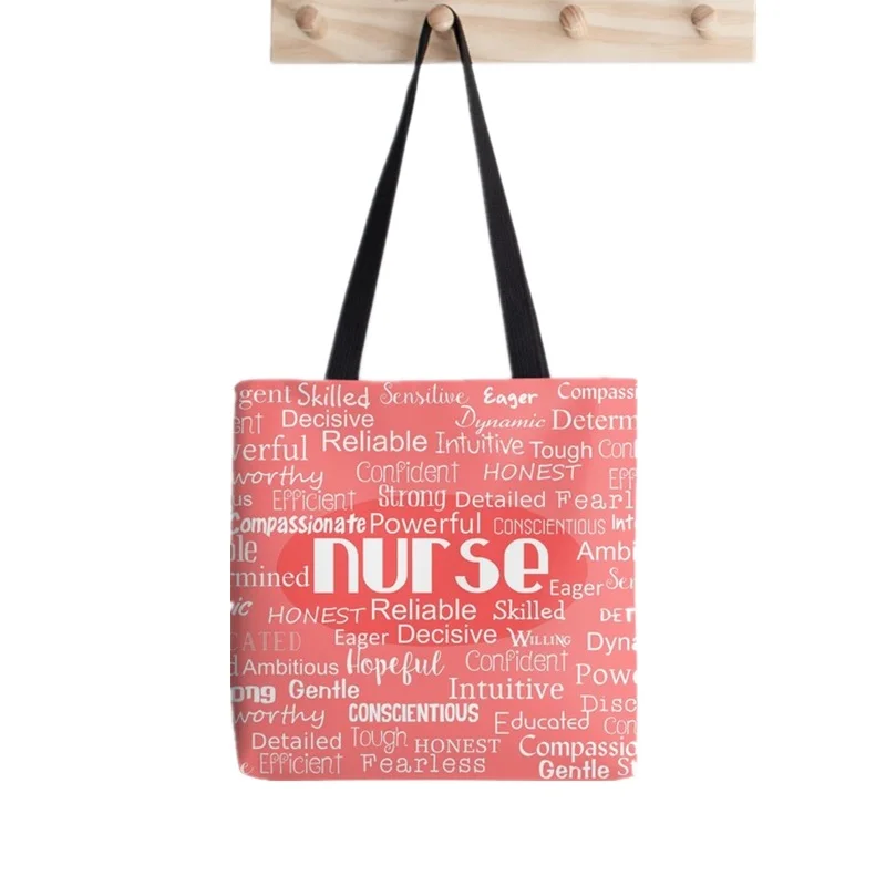Women Shopper bag Hospice palliative Nurse Kawaii Bag Harajuku Shopping Canvas Shopper Bag girl handbag Tote Shoulder Lady Bag