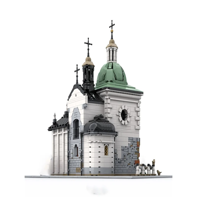 도시 건물 모델 Moc 빌딩 벽돌 고대 ChurchModel 기술 모듈 형 블록 선물 크리스마스 장난감 DIY 세트 조립