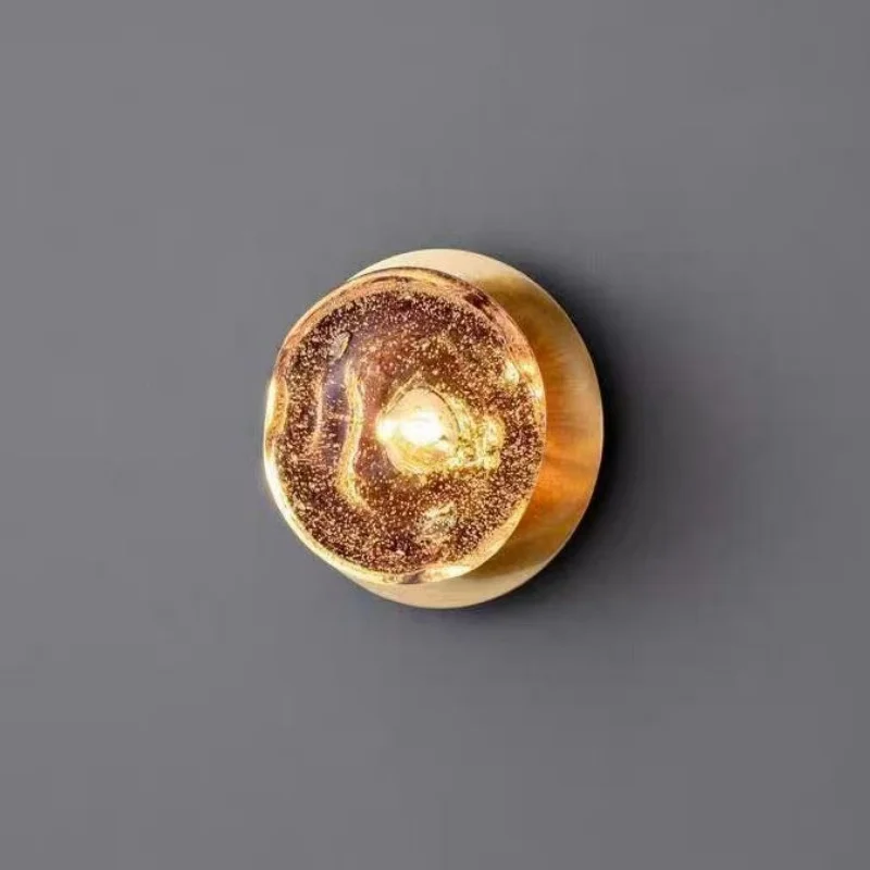 High-End Bedroom Bedside Lamp With Colored Bubble Lava Background Middle Ancient Style Wall Corridor