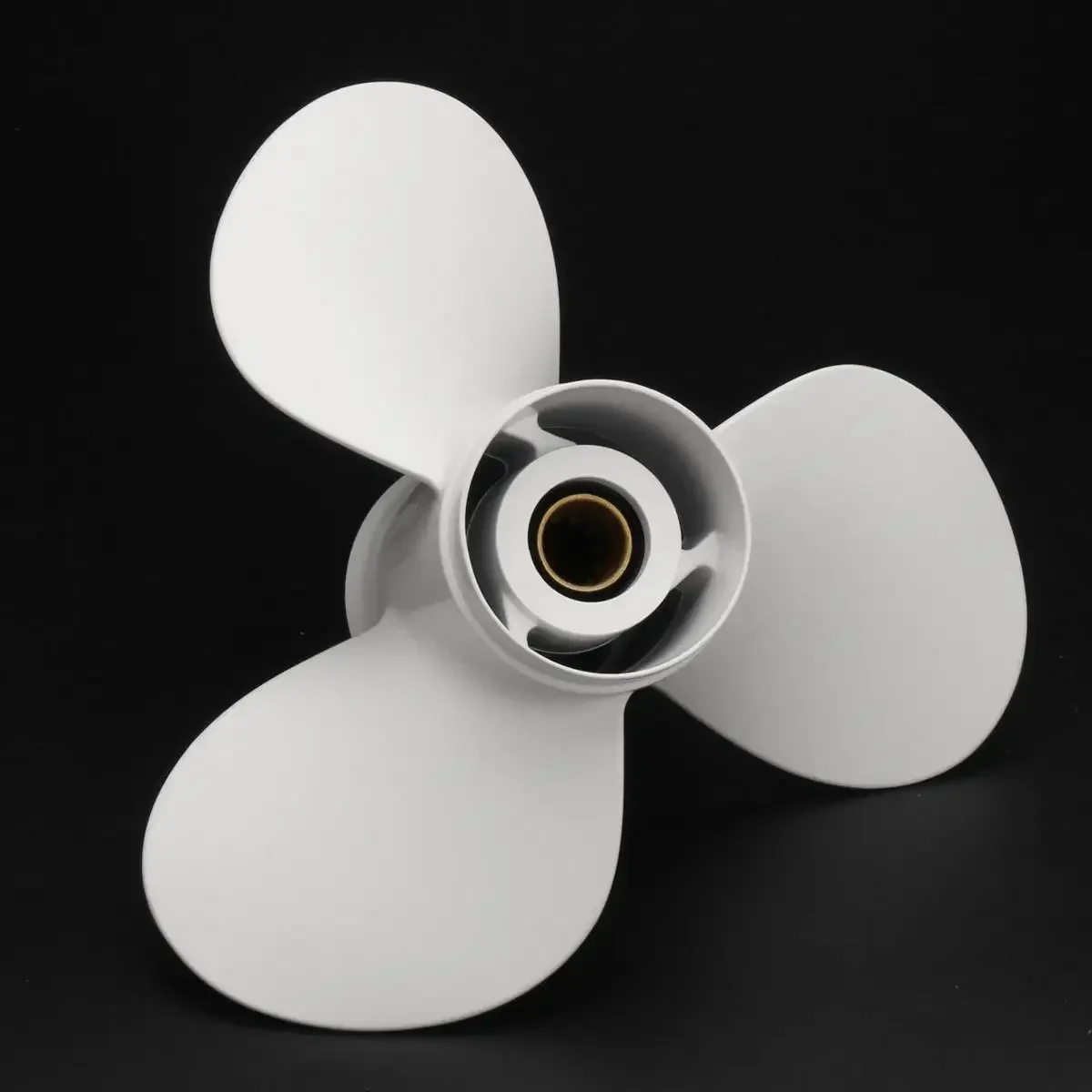 White 11 3/8X12 Boat Outboard Propeller Aluminum 13 Spline Tooths Diameter 90mm 3 Blades For Yamaha 40 48 50 55 60HP