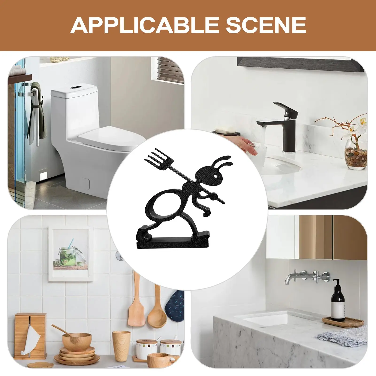 

Стоячий милый дозатор для салфеток в форме муравья, держатель для туалетной бумаги для ванной комнаты, кухни, дома на колесах, кемпинга, путешествий, дома