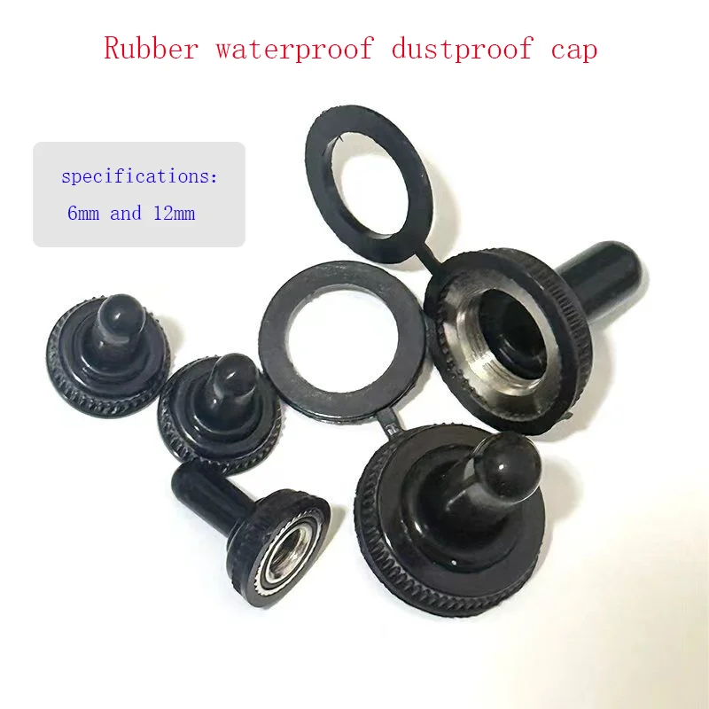 10Pcs Black Rubber Waterproof Boot Cap Dust Proof Protector for 6mm/12mm MTS/E-TEN Mini Toggle Switch