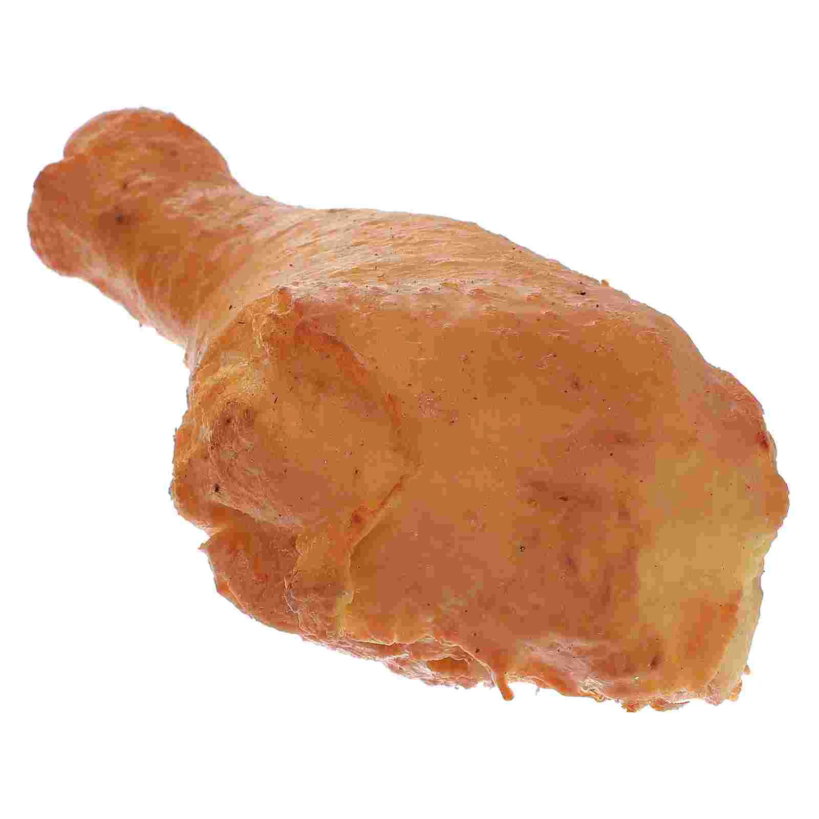 Simulated Chicken Thigh Model Fake Food Decor Realistic PVC Safe Kids Friendly Halloween Food Store Market Photo Sample