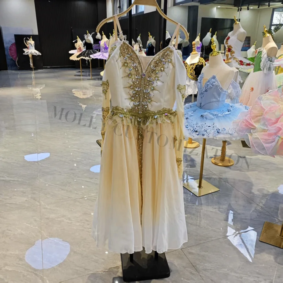 MOLLY high-end new custom-made Flora\'s Awakening Youth Goddess Ballet Swan Lake Performance Skirt for Adults and Children
