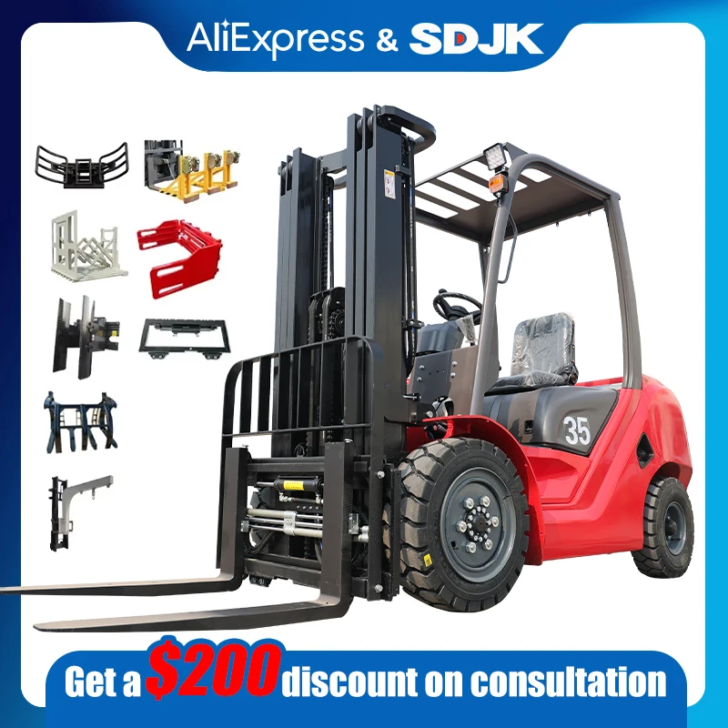

Shandong Czech 2-ton small forklift 3-ton 5-ton balanced heavy forklift warehouse transport diesel power ISO certification