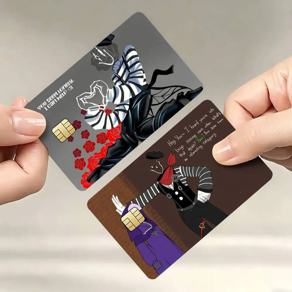 

M-Mime G-Grace Horror game Decorative Waterproof Film Skin Cover Credit Card Stickers Debit Front Bank Bus Pass