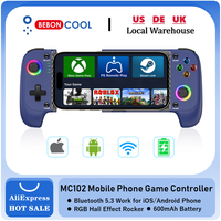 BEBONCOOL MC102 Telescopic Mobile Phone Gamepad For Apple IOS Android COD Wireless Bluetooth Phone Game Controller Joystick