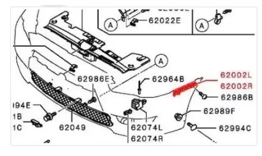 1 Pair Front Bumper Side Bracket for Lancer CY CX 2007-2015 6400A403 Front Bumper Bracket for Fortis Hatchback Bumper Connect