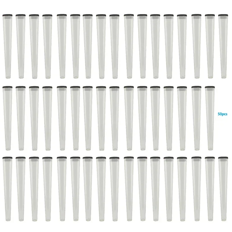 50pcs Waterproof Airtight Tubes 112mm King Size Smell Proof Storage Seal Container Accessories