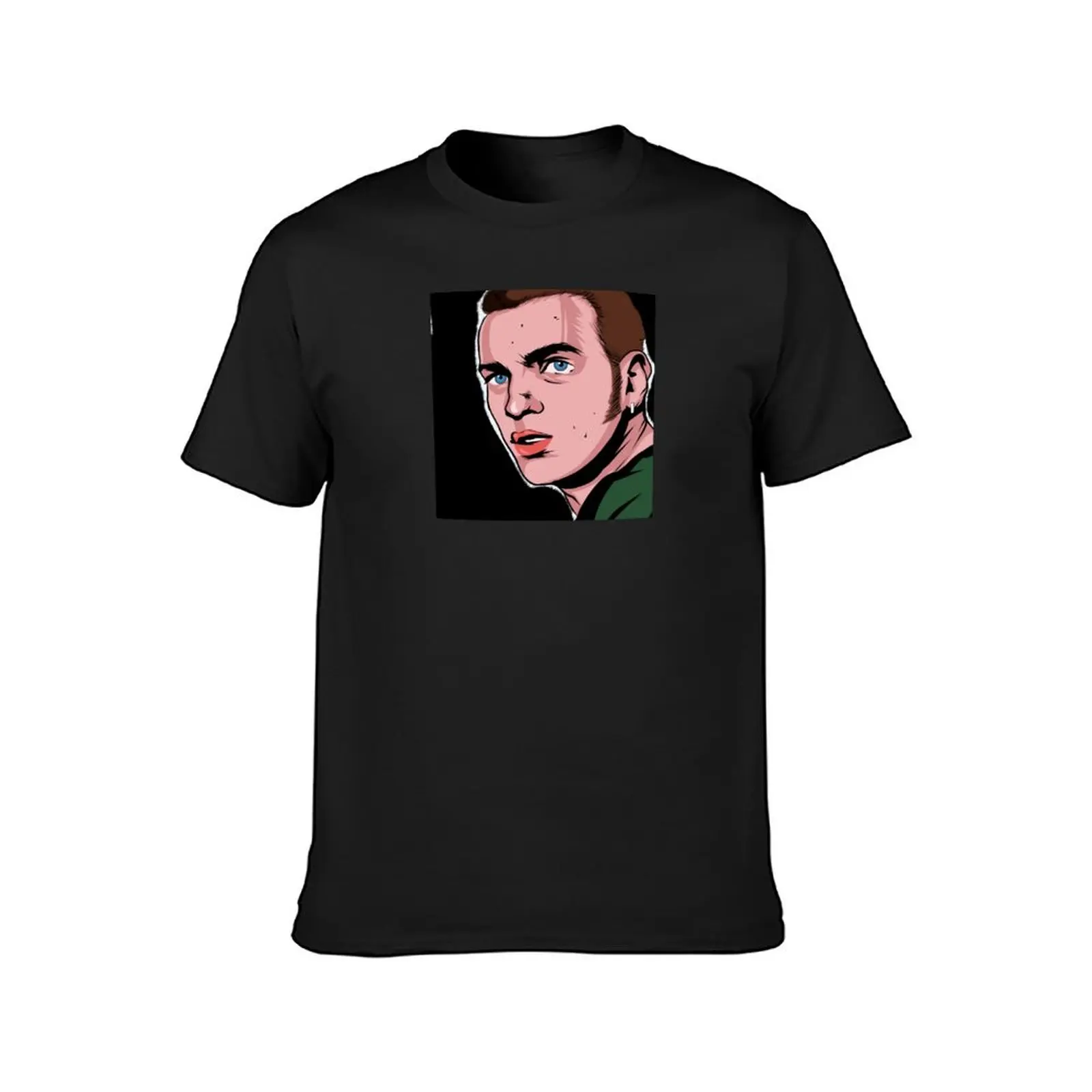 Renton from Trainspotting Film Comic Style by Madeline Morton T-Shirt tees quick drying cute clothes funnys mens funny t shirts