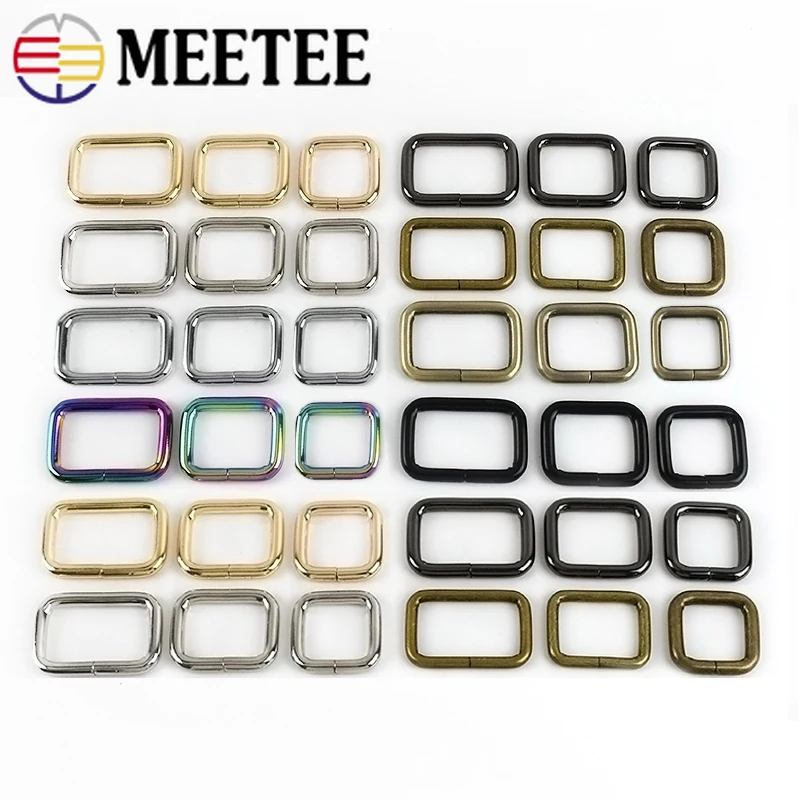 10/20Pcs Metal O D Ring Buckle 20/25/32/38mm Adjust Connector Clasp Bag Belt Webbing Strap Clothes Hook DIY Hardware Accessories