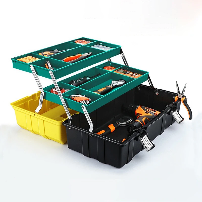 Electrical Hardware Storage Multifunctional Toolbox Portable Professional Repair Accessories Folding Suitcase Tools Organizer