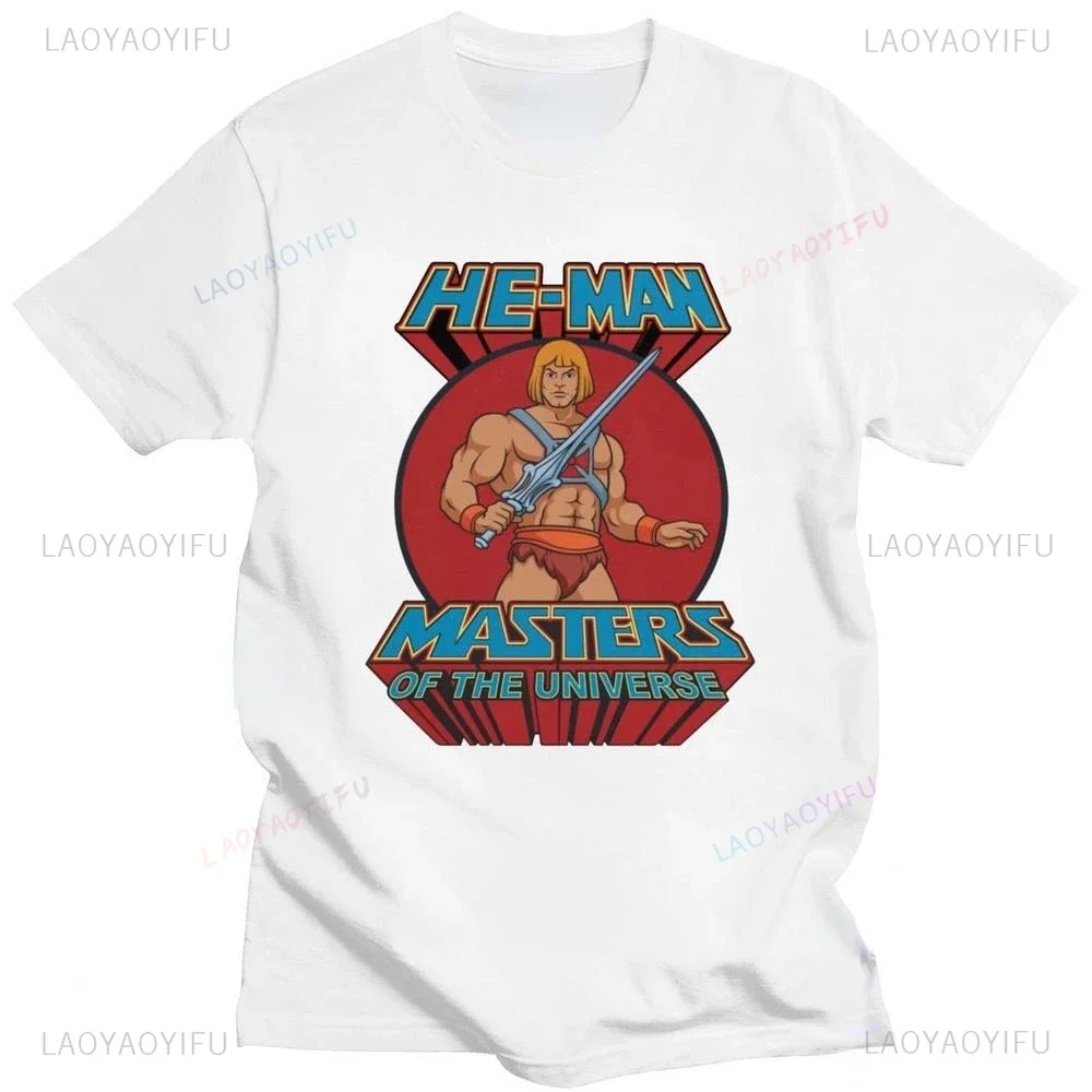 He-Man Anime Nostalgia Classic Two-dimensional Men's and Women's Short Sleeve Printed T-shirt Graohic Vintage 80s Tshirts