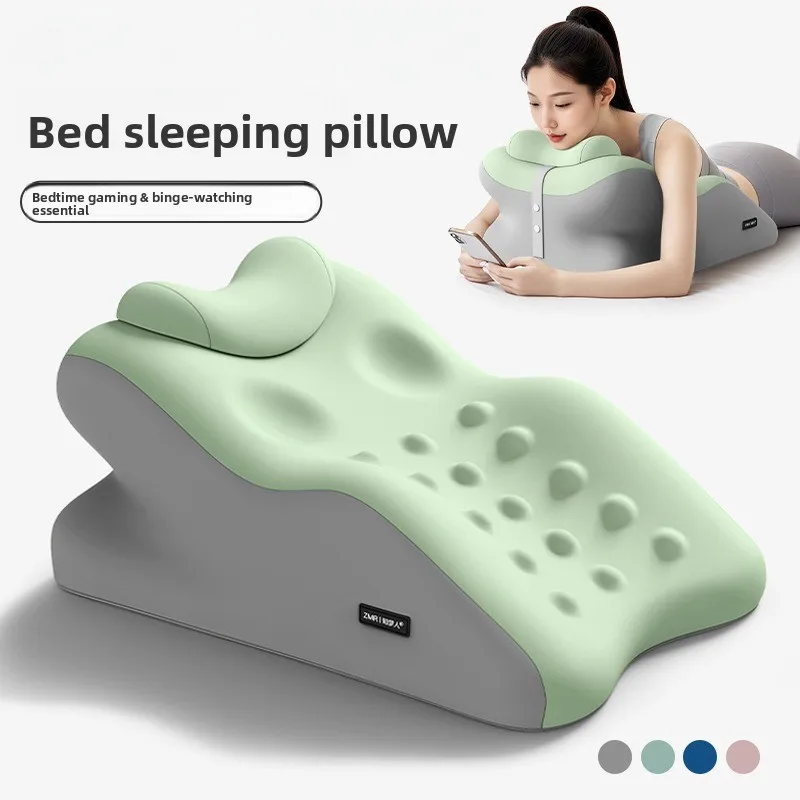 

Bed Sleeping Pillow Multifunctional Prone Pillow for Stomach Sleeping, Reading & Mobile Phone Use