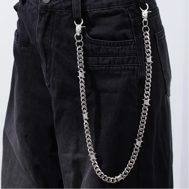Цепочка для брюк в стиле панк. Модная подвеска-цепочка для джинсов в стиле хип-хоп для молодых мужчин и женщин.