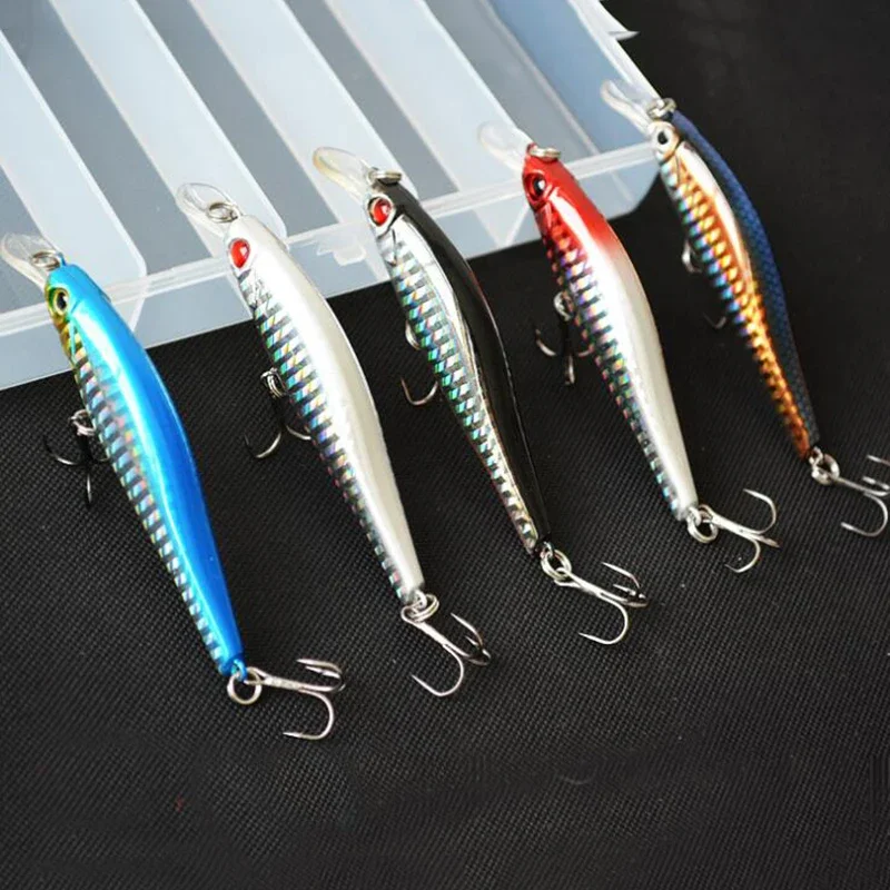 1pcs 9.8cm 12g Fishing Lures 3D Eyes Sinking Laser Minnow Hard Aritificial Wobblers Crankbait Plastic Baits Pesca Isca Tackle image 3