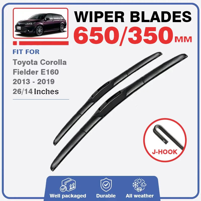 Front Rear Wiper Blades Set For Toyota Corolla Fielder E160 2013 - 2019 Hybrid Wagon Windscreen Windshield Window 26\