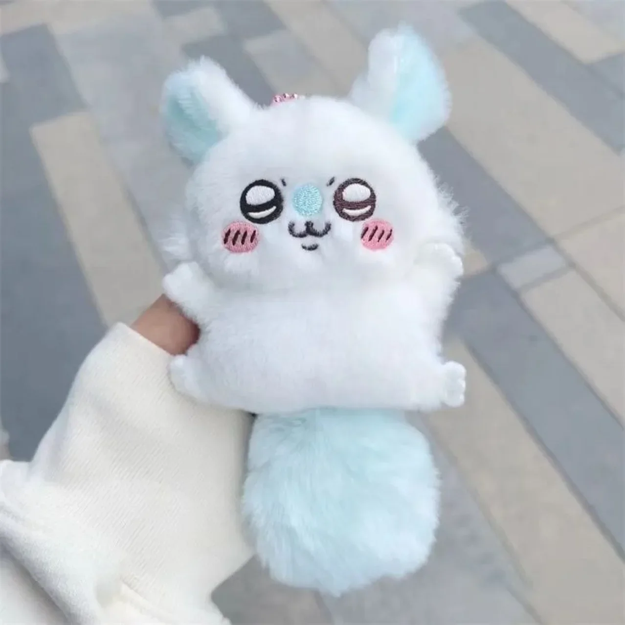 

Chiikawa Anime Momonga Plush Doll Pendant Bead Chain Keychain Girls Kawaii Bag Pendant Momonga Plush Doll Cute Girly Heart