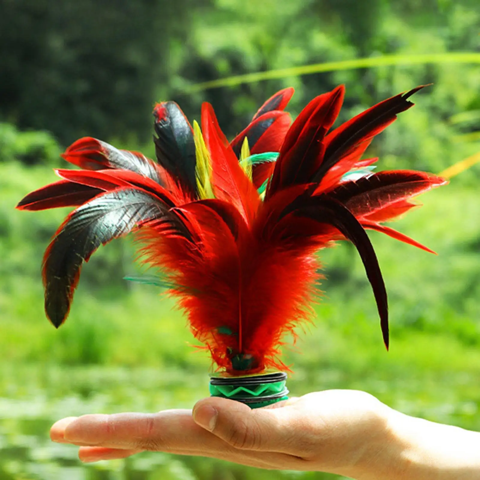 

Kick Shuttlecock Chinese Jianzi Colorful Feathers Kick Shuttlecock Indoor Outdoor Game Interactive Foot Sports Toy Game