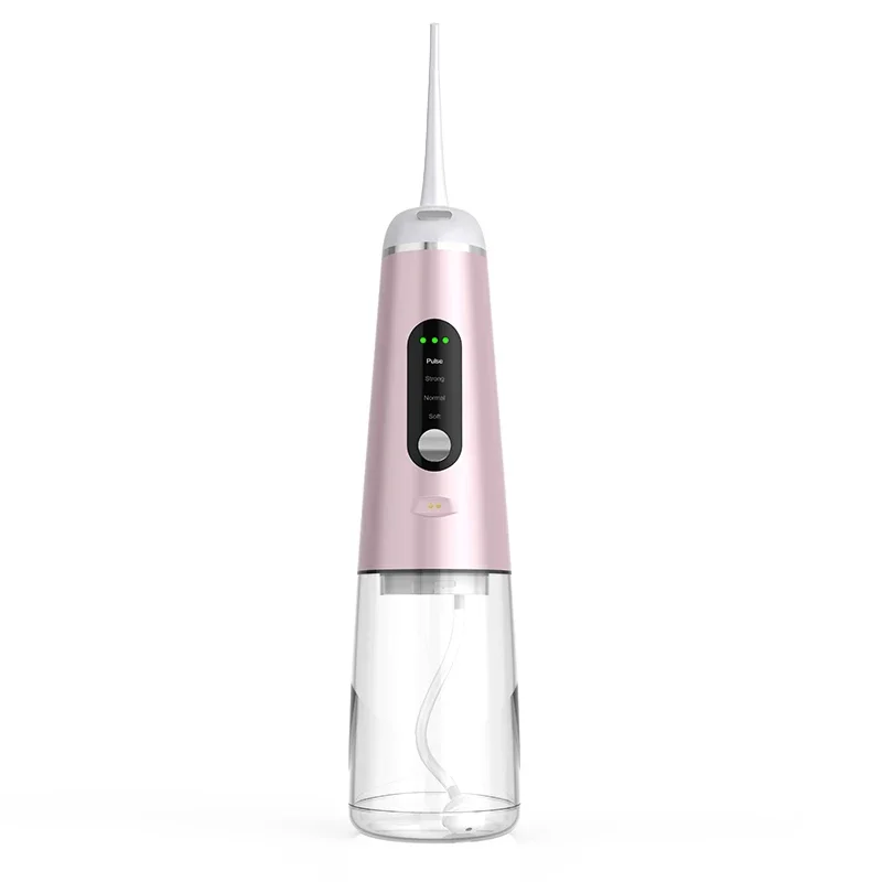 

Powerful IPX7 cordless portable oral water irrigator dental flosser with 4 nozzle