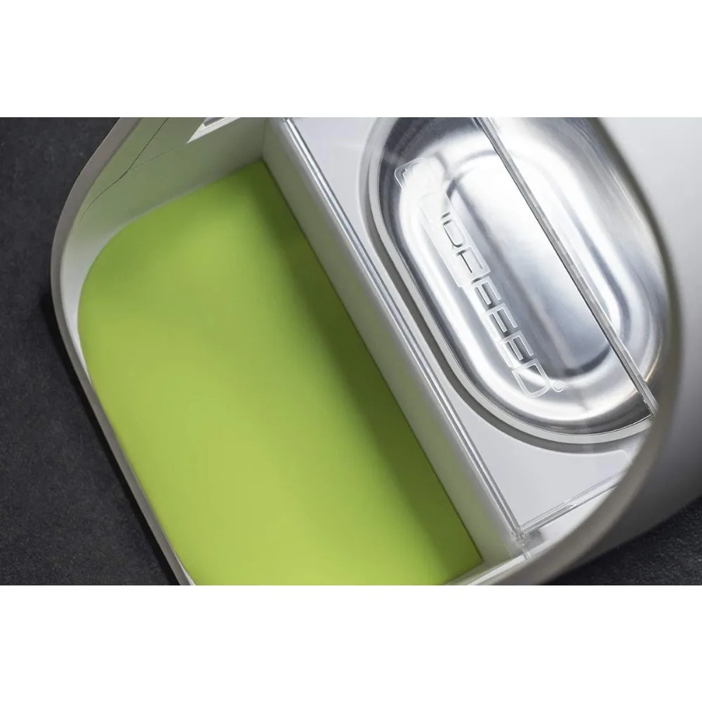 وعاء أوتوماتيكي لتغذية الحيوانات الأليفة من الفولاذ المقاوم للصدأ للقطط والكلاب مضاد للقيء ومضاد للانزلاق #2