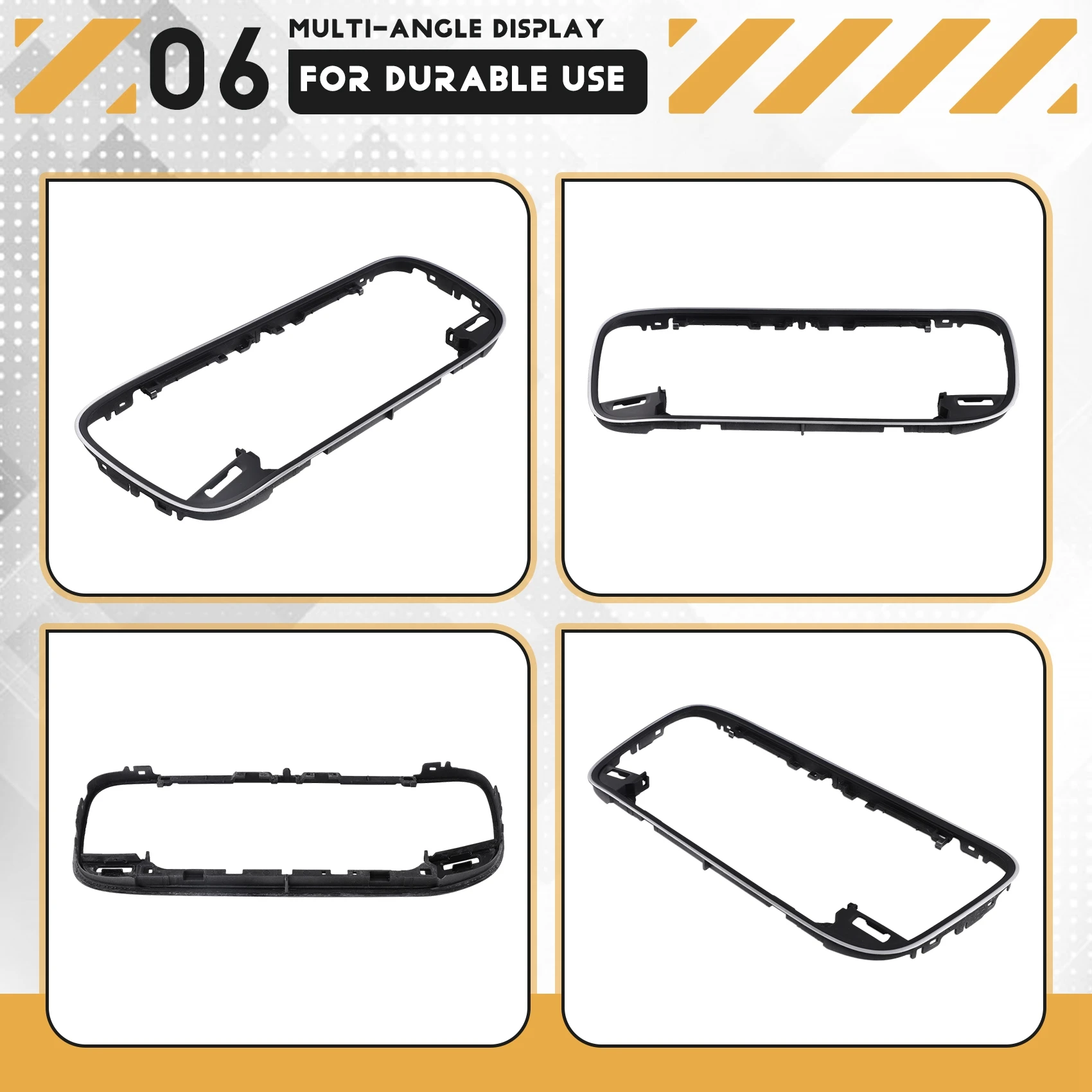 

AU63-For VW Beetle 2012-2019 Car Dashboard Center Air AC Vent Frame Chrome Bracket Trim Cover 5C1858069G Instrument Panel