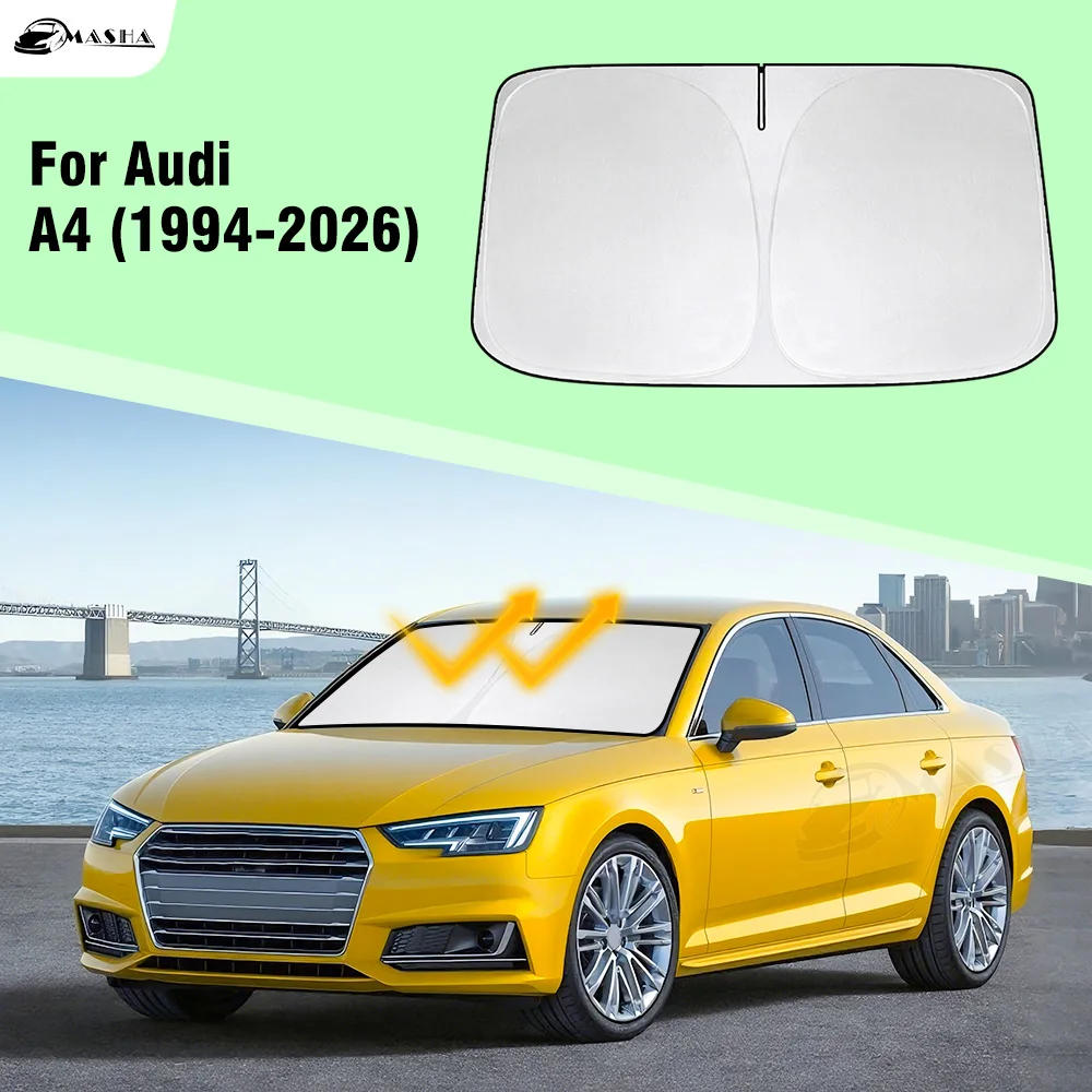 Car Windshield Sun Shade for Audi A4 B5 B6 B7 B8 B9 B10 1994-2025 2026 Reflector Sunshade Offers Protection Interior Accessories