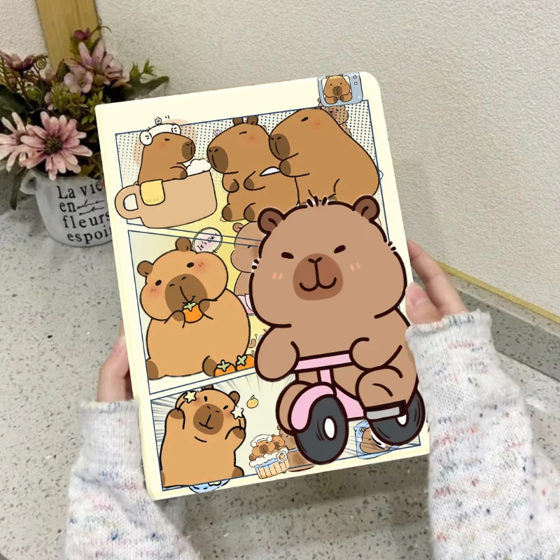With Pencil Holder Cover for Ipad 10th Generation Case 7 8 9th 10.2 Funda Cover Ipad Mini6 8.3 Ipad 5th 6th 9.7 Kapybara Shell