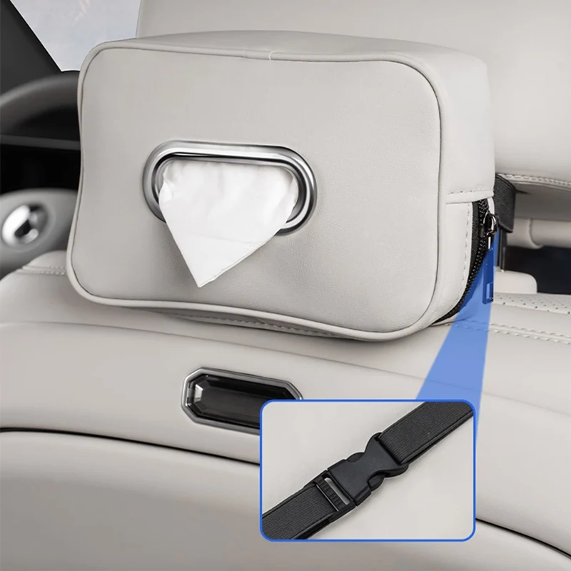 ل DENZA N9 2025 صندوق مناديل السيارة مخصص الأنسجة حقيبة الرباط صندوق الداخلية اكسسوارات السيارات #5