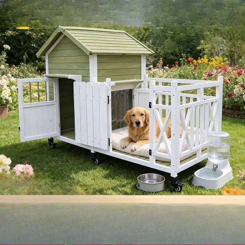 Beautiful solid wood, kennel, cat nest, rain protection, sun protection, indoor and outdoor, pet cage dog house